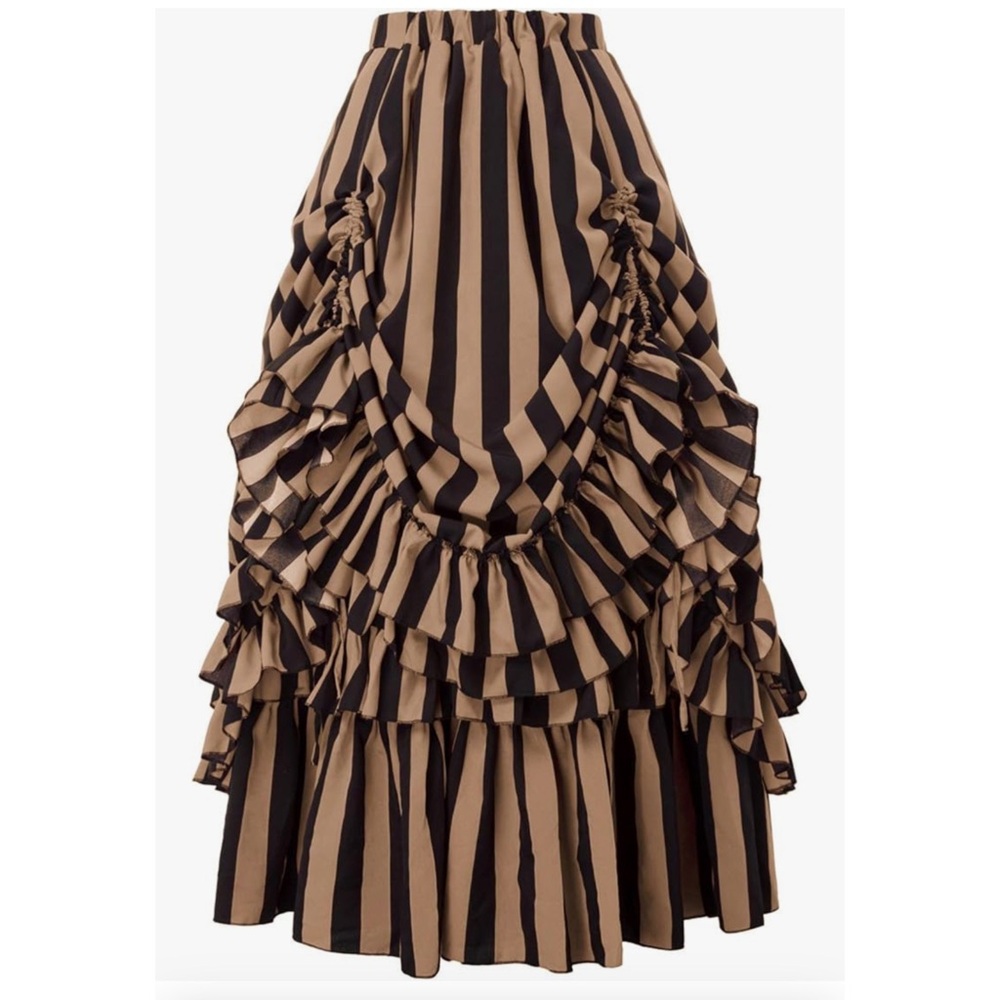 Victorian Gothic Skirt Steampunk Vintage Style Skirt Small